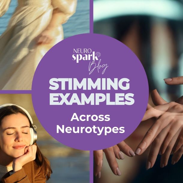 Photo collage representing stimming examples across neurotypes