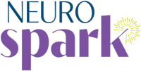 blue, purple, and yellow NeuroSpark Health logo