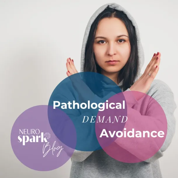 Image of a woman wearing a hoodie and crossing her arms in a X, representing Pathological Demand Avoidance in Adults.
