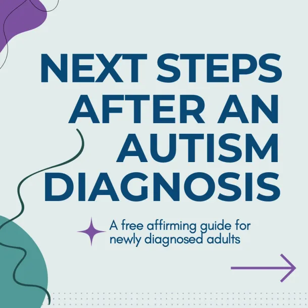 Graphic for NeuroSpark Health's Next Steps After An Autism Diagnosis resource.