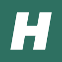 Green and white logo for huffpost