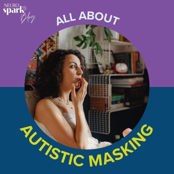 Autistic masking in adults, showing the contrast between outward social behavior and internal effort.